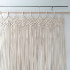 Macrame Curtain, Wedding backdrop, Custom length/width, Window drapery or door Covering, room divider curtain, macrame wall hanging/ garland image 5