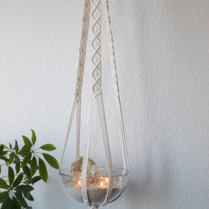 DIY tutorial for Macrame hanging shelf 37'' 95 cm long-plant hanger diamond pattern, digital download, e-pattern, DIY plant hanger pdf image 5