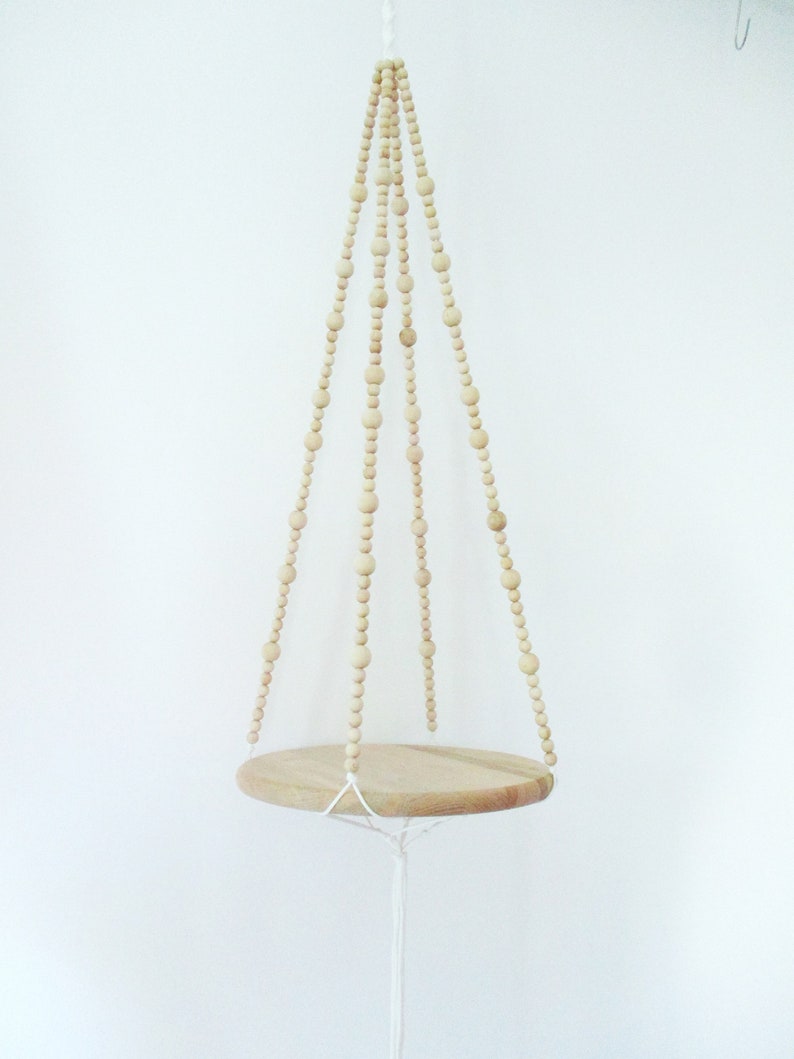 Plantenhanger-VEEL KLEUREN-40'' lang-Moderne Macrame kralen binnenplank met donkerbruine, natuurlijke of zwarte kralen afbeelding 9