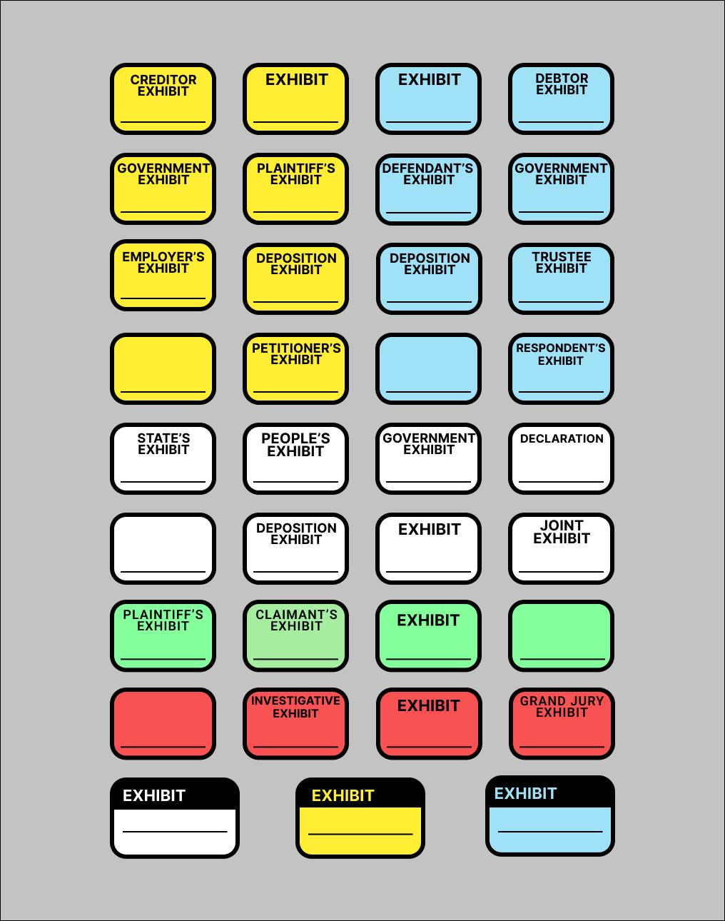 Dynamic Legal Exhibit Stamps for Adobe Acrobat | Digital PDF Exhibit ...