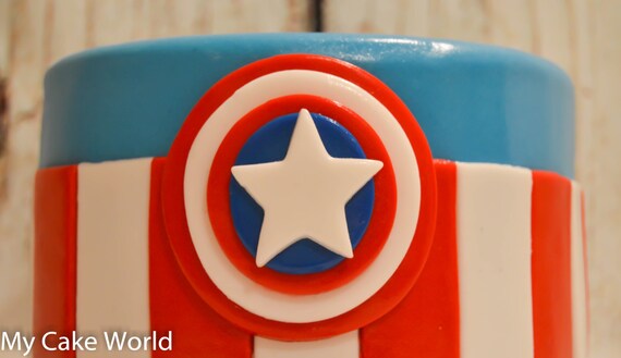 Captain America Cake Toppers Avenger S Cake Super Heroes Etsy