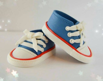 Baby Converse Cake Topper, fondant baby shoes, Converse shoes cake topper, Converse theme party, Converse wedding shoes, Converse baby shoes