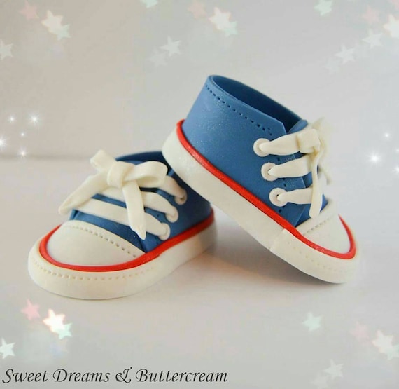 Cake Topper Baby Shoes Converse Shoes - Etsy