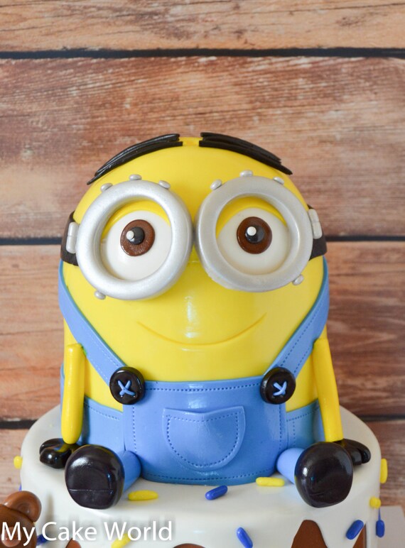 Fondant Minion Goggles Minions Cake Topper Fondant Minion Cake Topper