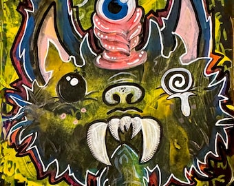 Bat Sh!t Crazy - Adhesivo de vinilo de 3"; apto para lavavajillas de alta gama; adhesivo artístico para interiores y exteriores