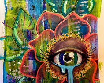 Mandala de globo ocular emocional - Adhesivo de vinilo de 3"; apto para lavavajillas de alta gama; adhesivo artístico para interiores y exteriores