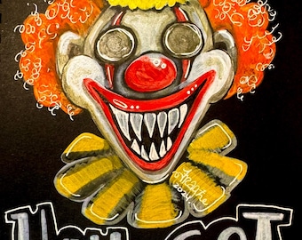 Tienes chistes - Adhesivo de vinilo de payaso de 3"; apto para lavavajillas; adhesivo artístico para interiores y exteriores