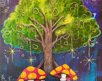 Árbol de la Vida (en el espacio): vinilo adhesivo de 3"; apto para lavavajillas; adhesivo artístico para interiores y exteriores.