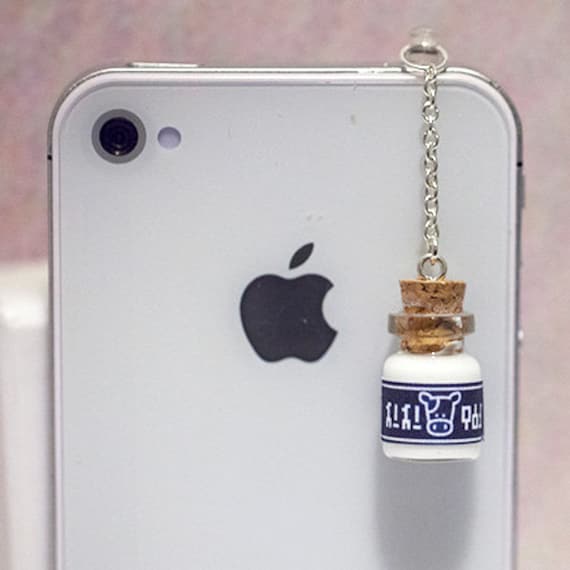 Legend of Zelda Lon Lon Milk Dust Plug, Phone Charm, Cell Phone