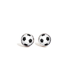 Soccer Earrings, Surgical Stainless steel, Gold Plated,jewelry,accessories,soccer player,soccer team gift,sports,balls,post stud earrings
