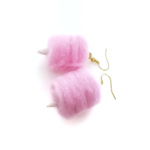Cotton Candy Dangle Earrings,Miniature earrings,mini food jewelry,earrings, jewelry, accessories,Inedible Jewelry,kawaii,cute,Carnival food