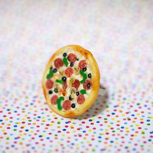 Miniatyrmatring Supreme Pizza Pepperoni Grön paprika Champinjon med justerbar ring