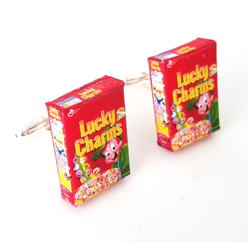 Miniature Lucky Charm Cereals Cufflinks Food Jewelry Etsy
