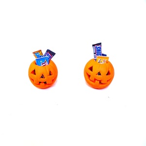 Jack O Lantern Miniature Ring, Punpkin candies ring, Miniature food jewelry, Halloween Jewelry, Pumpkin jewelry, Fake food jewelry, kids