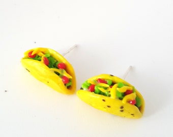 Miniature Taco Earrings
