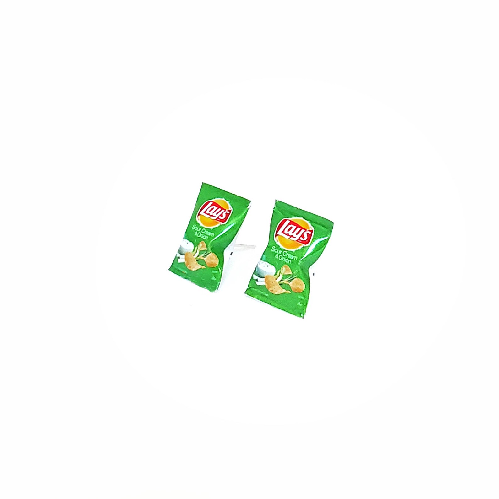 Miniature Lay's NEW Sour Cream and Onion Chips Earrings Etsy