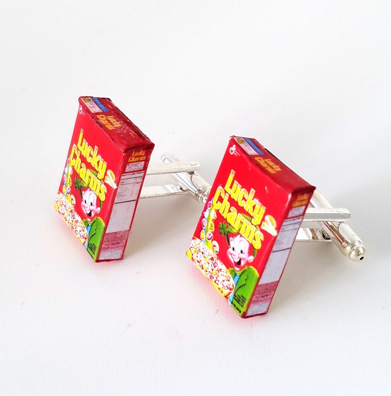 Miniature Lucky Charm Cereals Cufflinks Food Jewelry Etsy