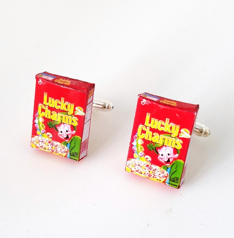 Miniature Lucky Charm Cereals Cufflinks Food Jewelry Etsy