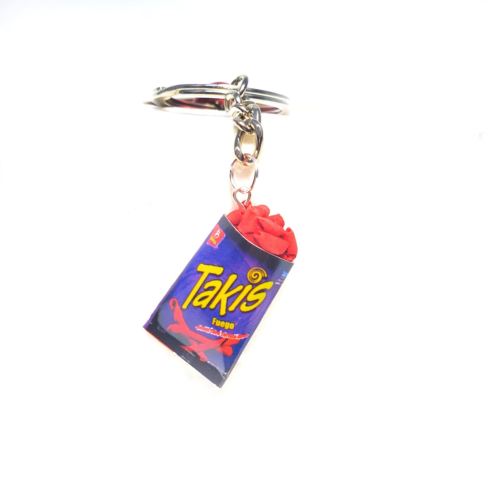 Miniature Takis Chips Open Bag Keychain, Miniature Food Jewelry, Charms ...