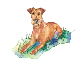 Diana Thorne Irish Terrier Puppy Dog Print