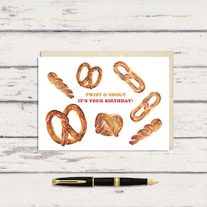 5 x 7 gemengde krakeling verjaardagswenskaart/A7-kaart/Philly Food