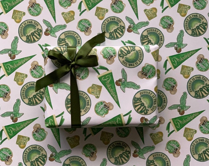Eagles Inspired Wrapping Paper / Philadelphia Eagles Wrapping Paper