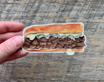 Philadelphia Cheesesteak Sandwich Vinyl Sticker