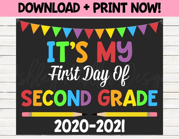 The Best First Day Of Second Grade Printable Sign Regina Blog