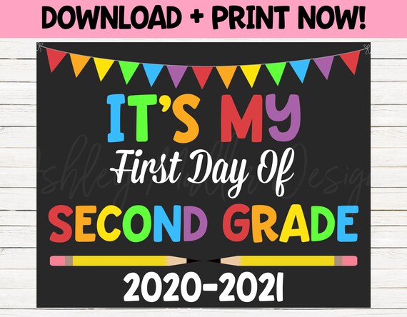 The Best First Day of Second Grade Printable Sign | Regina Blog