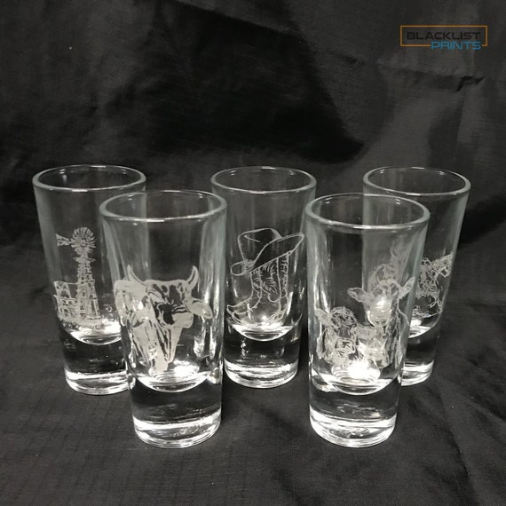 Engraved tequila shot glass engraved glassware Etsy