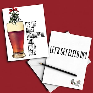 Carte de Noël Le moment le plus merveilleux pour une bière