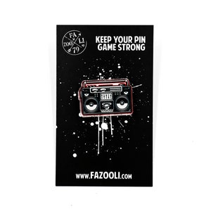 Boom Bap Boombox Acrylic Pin