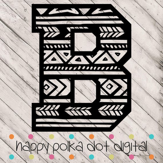 Download Aztec Letter B Svg Digital Cutting File For Silhouette Cameo Etsy