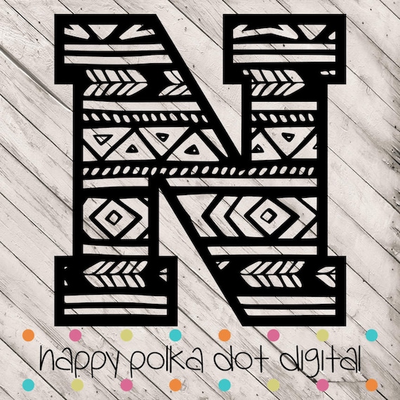 Download Aztec Letter N SVG digital cutting file for Silhouette ...