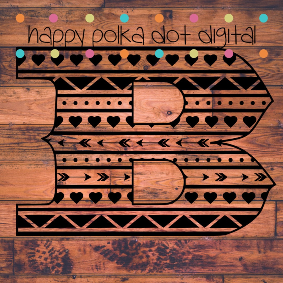 Valentine Letter B SVG Digital Cutting File for Silhouette - Etsy