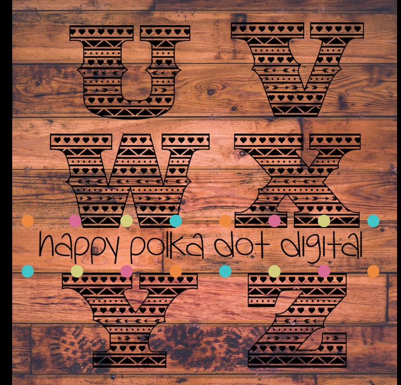 Download Valentine Alphabet SVG digital cutting file for Silhouette ...