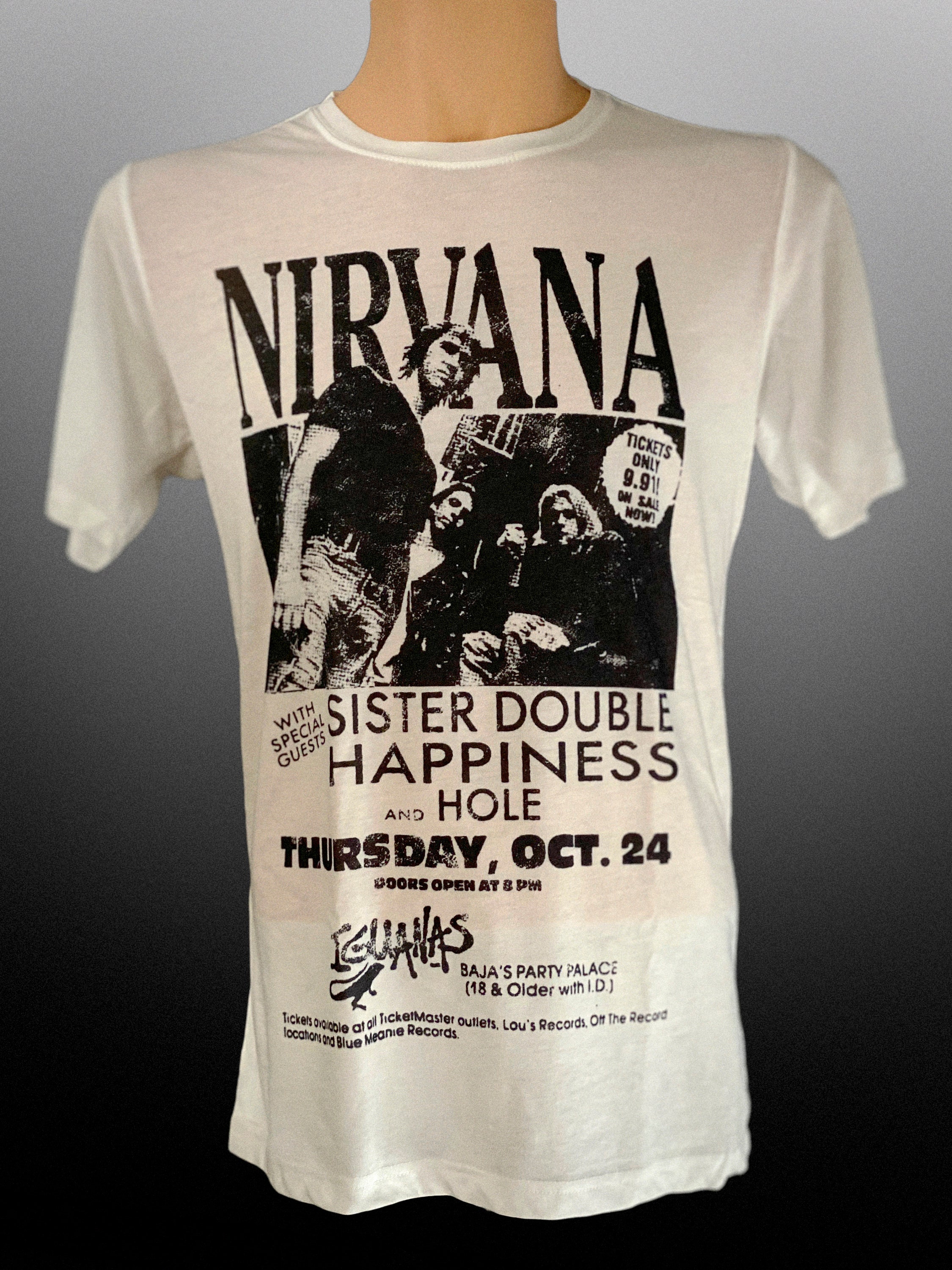 Nirvana Concert T Shirt Distressed 