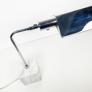 Koch and Lowy Marble Base Chrome Table Lamp image 3