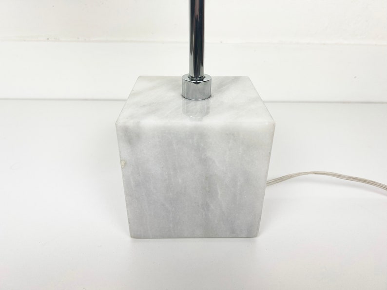 Koch and Lowy Marble Base Chrome Table Lamp image 6