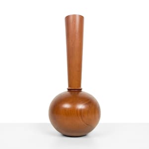 Vintage Kauri Turned Wood Vase image 1