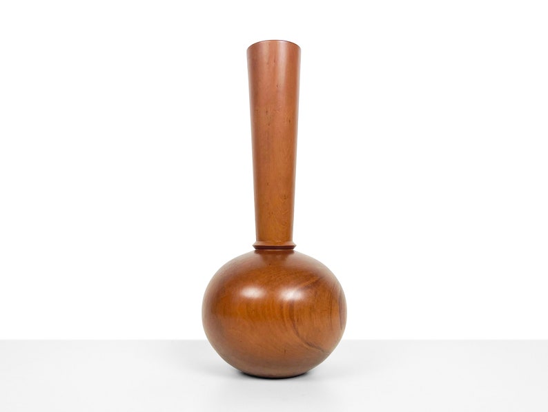 Vintage Kauri Turned Wood Vase image 1