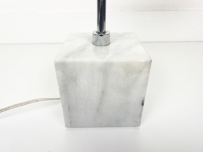 Koch and Lowy Marble Base Chrome Table Lamp image 5