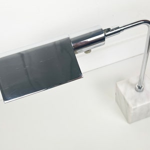 Koch and Lowy Marble Base Chrome Table Lamp image 8