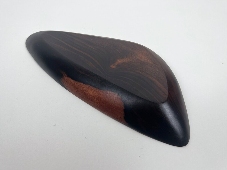 Vintage Brazilian Rosewood Divided Bowl image 6