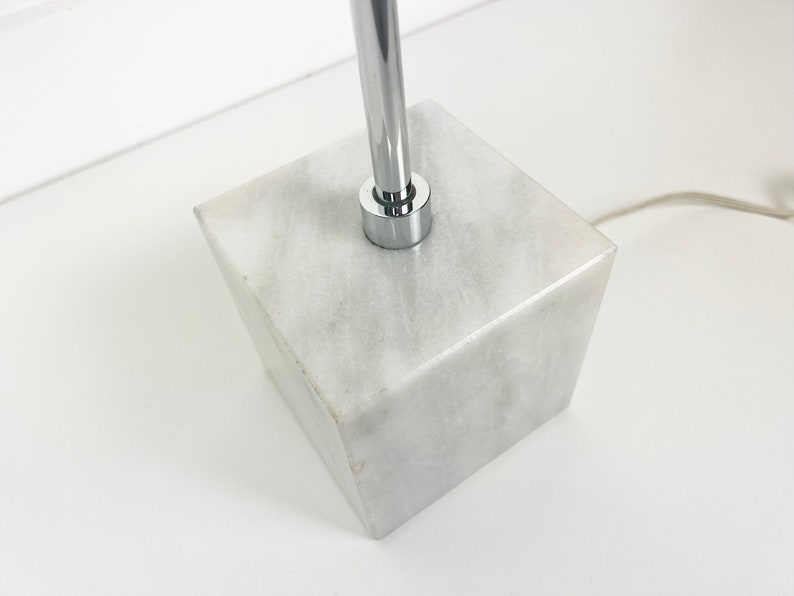 Koch and Lowy Marble Base Chrome Table Lamp image 7