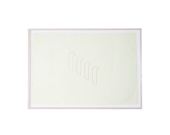 Litografía enmarcada de Fred Sandback, 1984