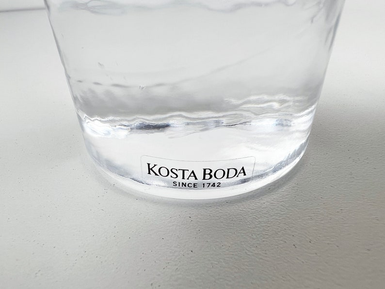 Kjell Engman Clear Glass Candleholder for Kosta Boda image 5