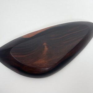 Vintage Brazilian Rosewood Divided Bowl image 5