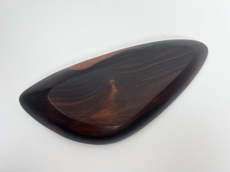 Vintage Brazilian Rosewood Divided Bowl image 5