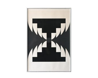 Serigrafía de edición limitada de Imre Kocsis - 'Komposition I' 1971